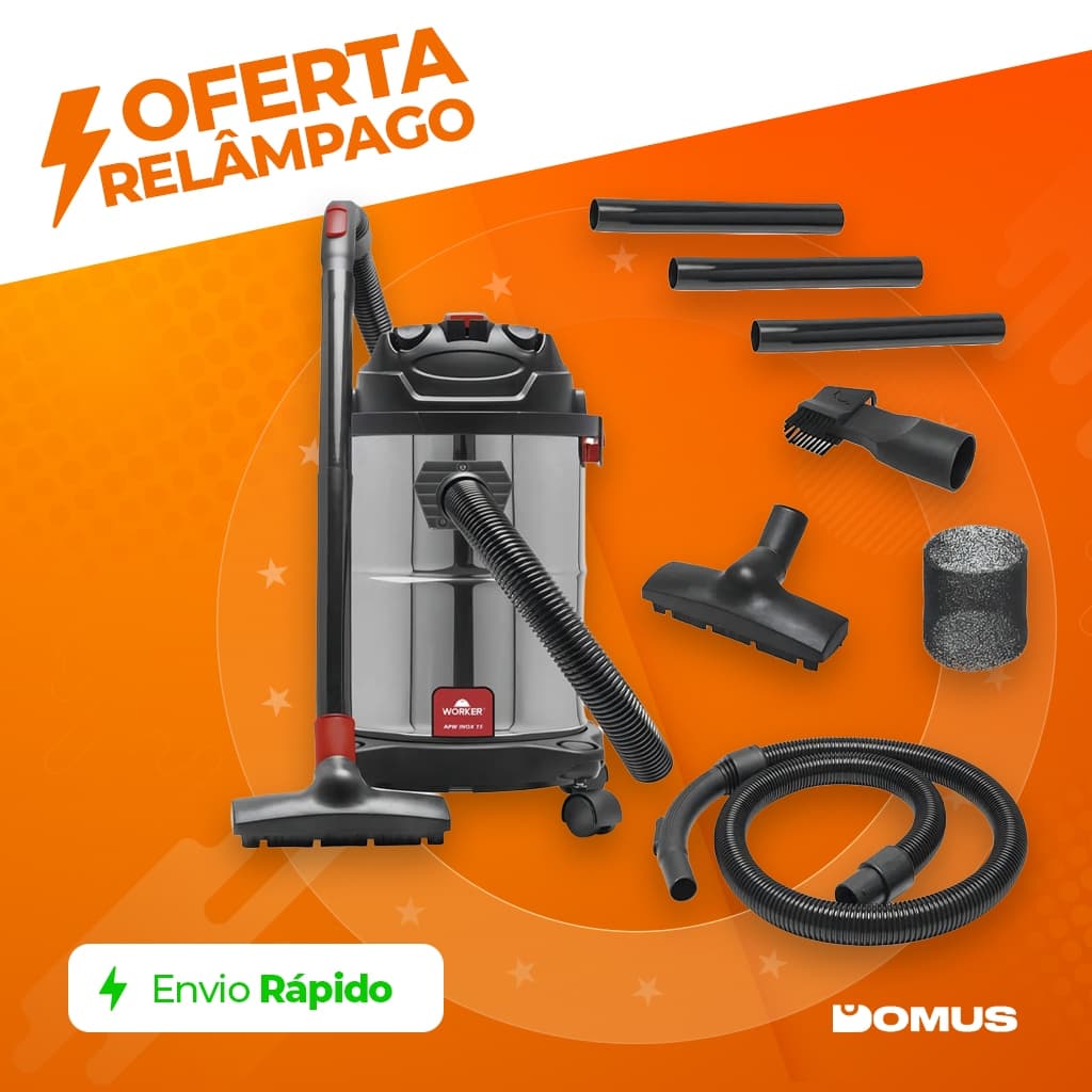 Aspirador de Pó e Água 15 Litros 1400W 127V/220V Worker 