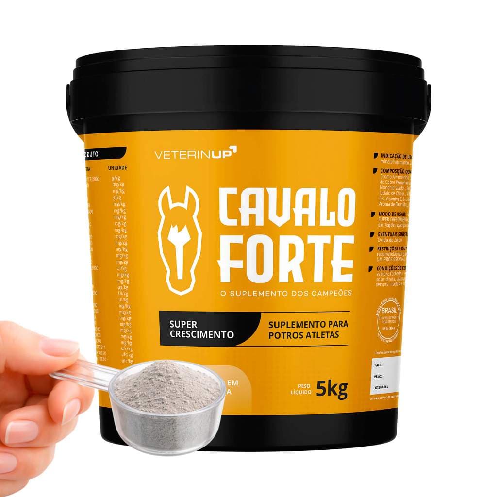 Suplemento Cavalo Forte Super Crescimento 5kg Suplemento para Potros com 4x Mais Lisina, Ômega 3, Vitaminas e Minerais