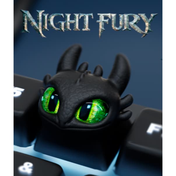 Keycap Personalizada Banguela Furia da Noite Tecla Teclado Mecânico RGB Gamer