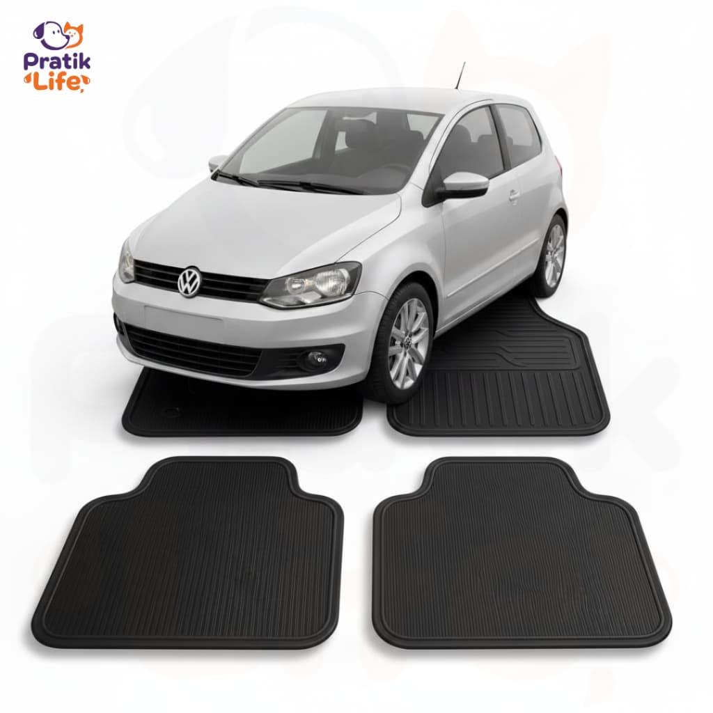 Kit 4 Tapetes Automotivos Volkswagen Fox Borracha Lavável Encaixe Perfeito Produto Nacional