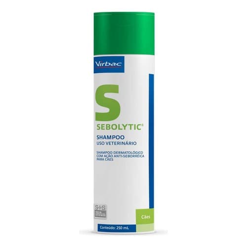 Sebolytic Shampoo Dermatologico Seborreia 250ml Virbac para Cães