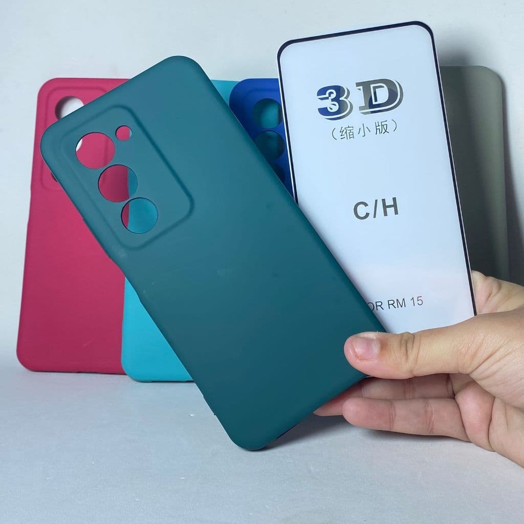 Capa REDMI 15 + Película 3D Kit Redmi Capinha Case Protetora Celular Silicone