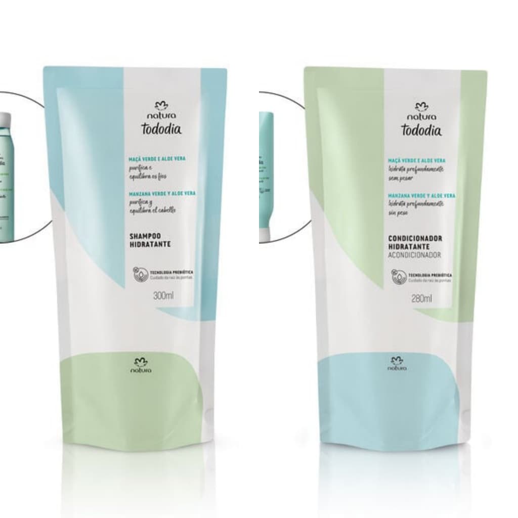 Kit Refil Shampoo/Condicionador Hidratante Tododia Maçã e Aloe Vera (2 Produtos)