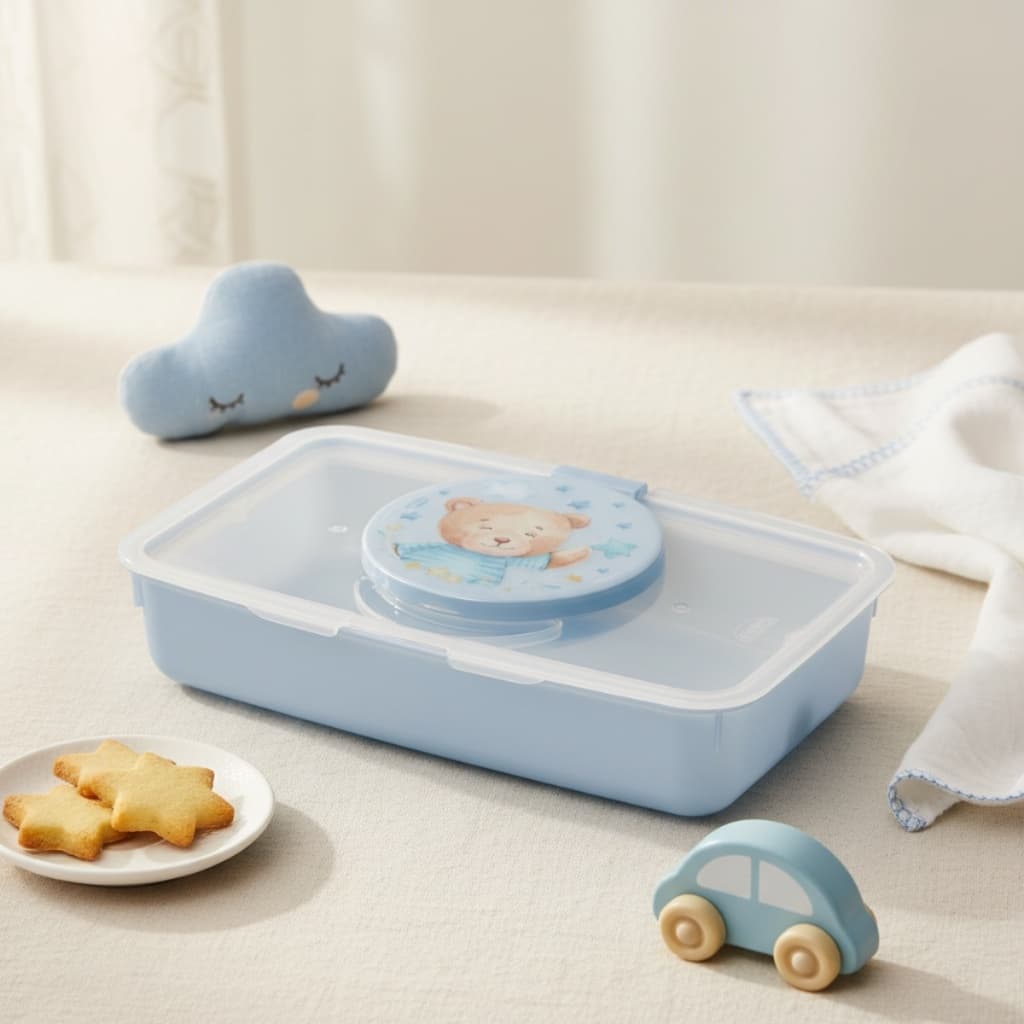 Dispenser Porta Lenço Umedecido Maternidade Viagem Bebê Plasútil