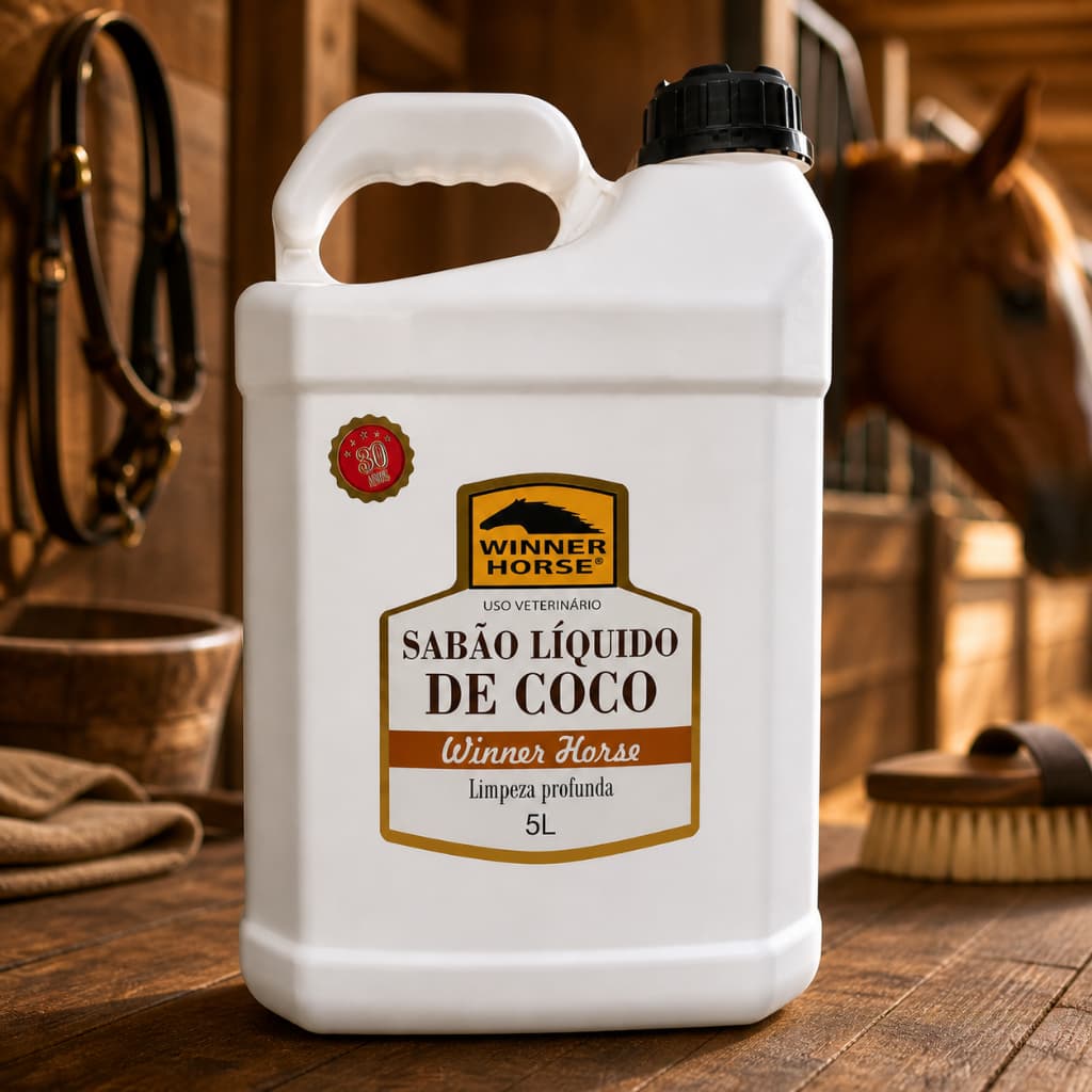 Shampoo De Côco Cavalos Winner Horse 5L Para Todas Pelagens