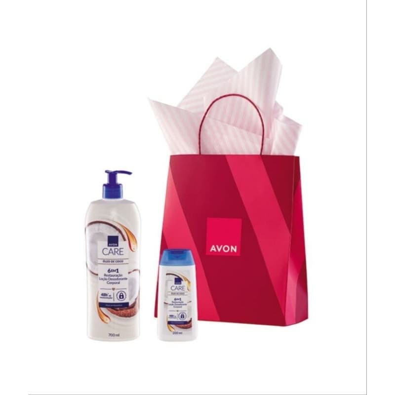 Kit Presente 1 Hidratante Corporal Da Natura Avon De 700ml + 1 Hidratante Corporal Natura Avon 200 ml + Sacola Presente