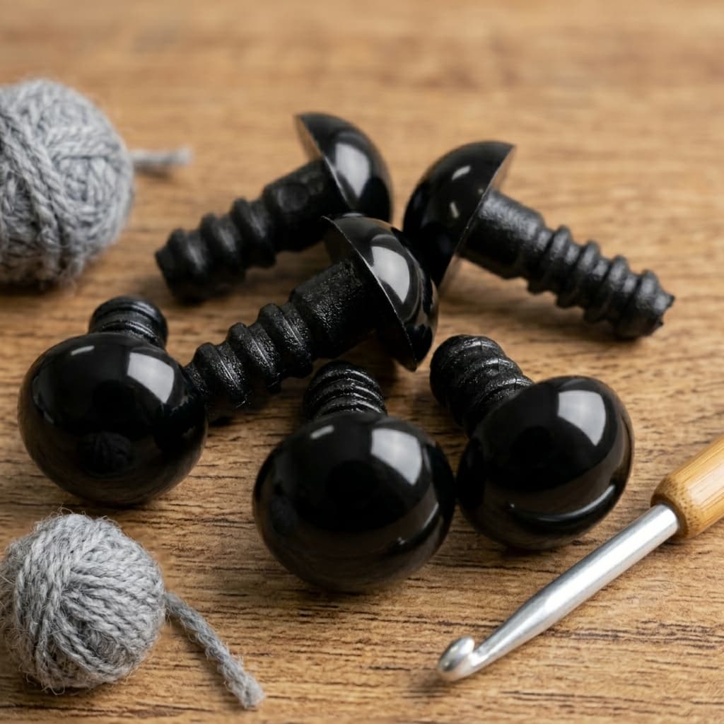 Olhinhos de Amigurumi Olhos de Segurança kit com Trava 7mm 9mm 11mm 13mm 15mm 18mm Boneca Crochê Kit