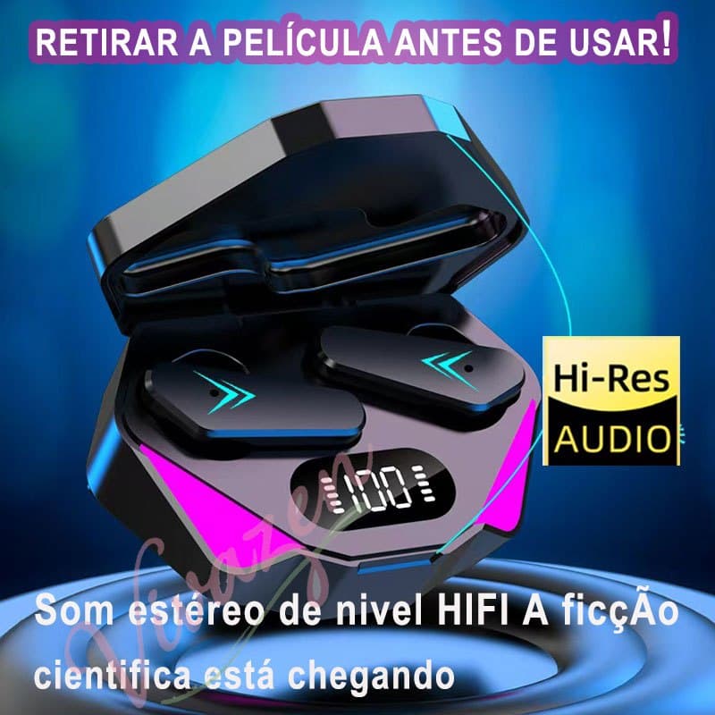 X15 Fone De Ouvido para Jogos TWS Fones Sem Fio Bluetooth 5.1 Stereo Ultra Baixar Latency Gaming Headset