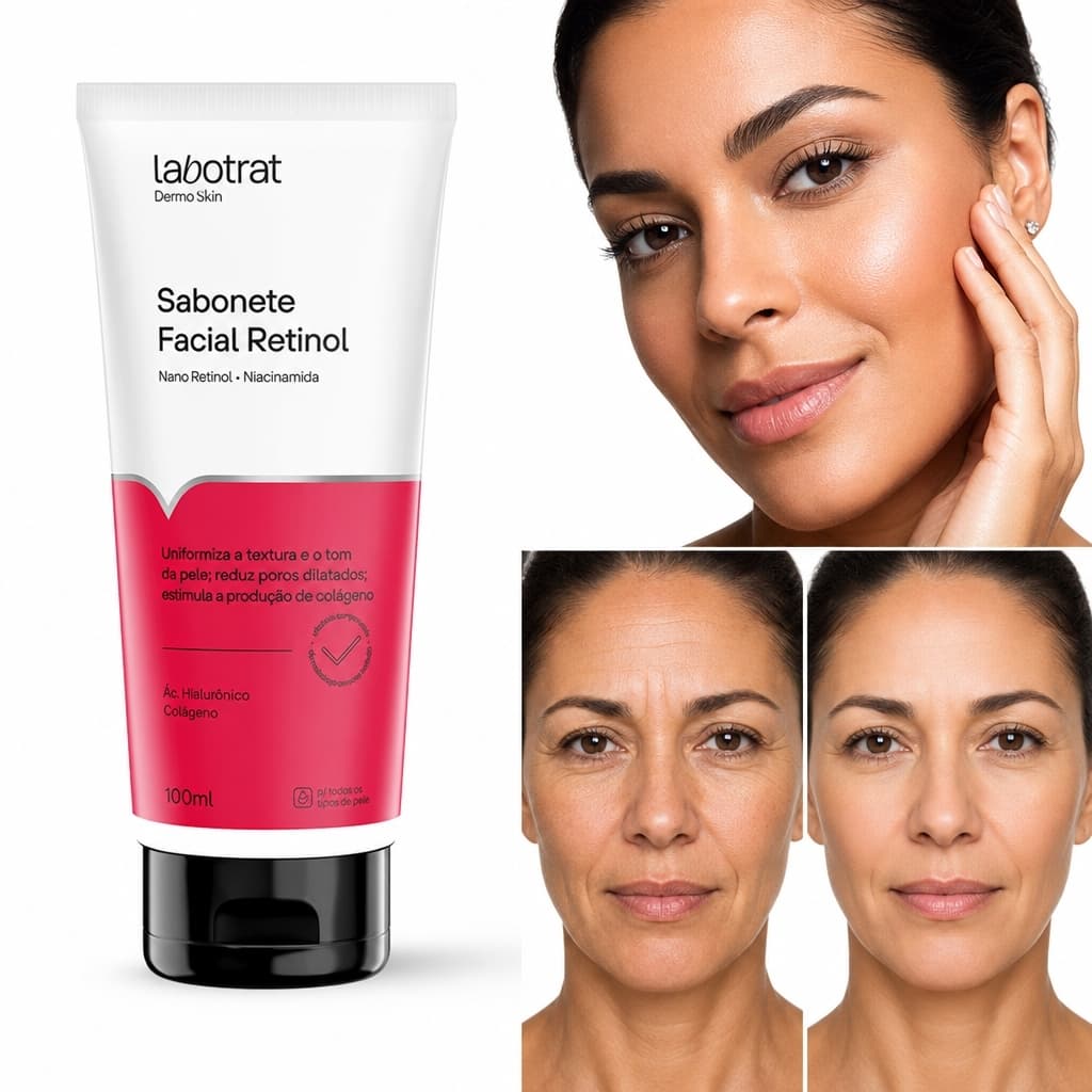 Sabonete Facial Retinol Labotrat Anti-Idade Limpeza Profunda Rejuvenescedor Firmeza 100ml