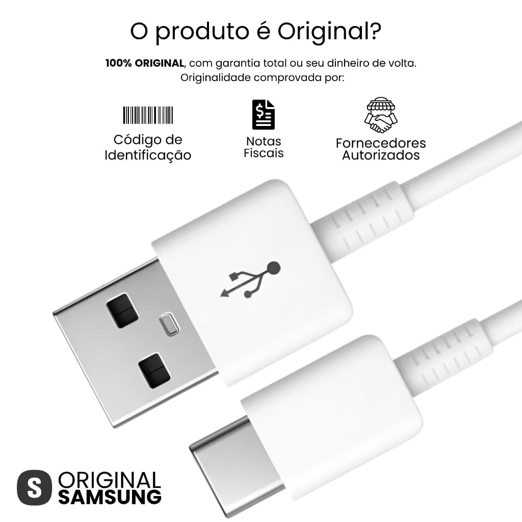 Cabo Samsung Original Turbo Tipo C