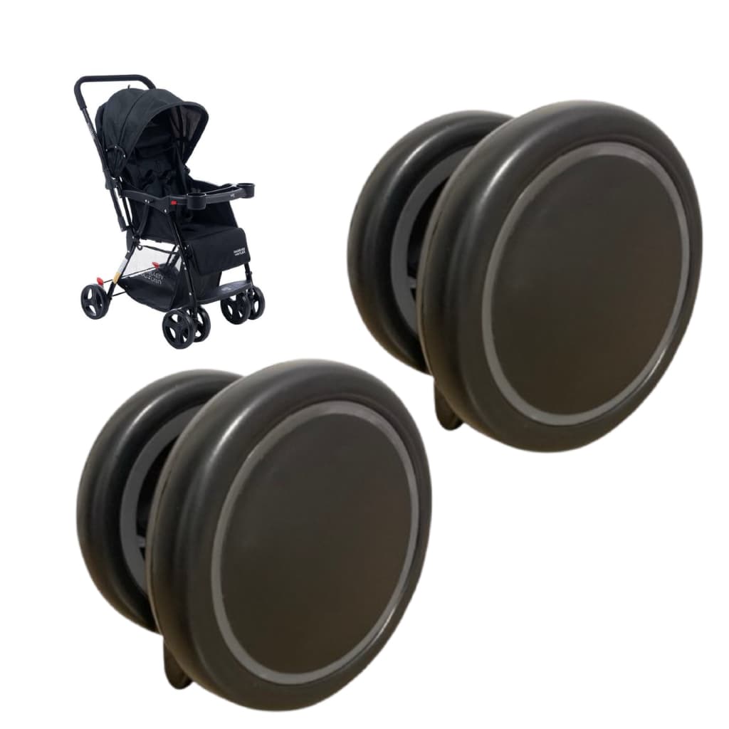 Roda Dianteira para Carrinho de Bebê Youturn Maxi Baby Compatível - Kit 2 Rodas