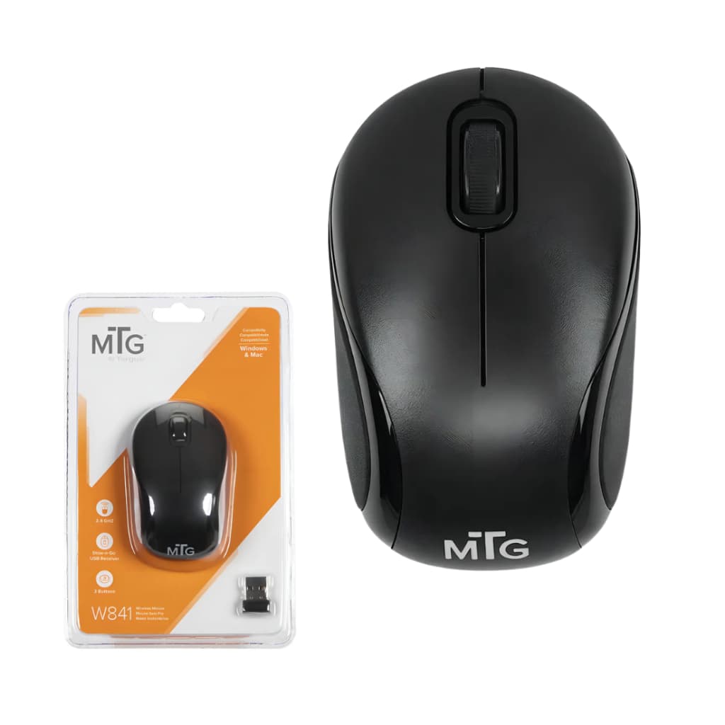 Mouse Sem Fio Wireless Mini Ergonômico Ambidestro 3 Botões MTG W841
