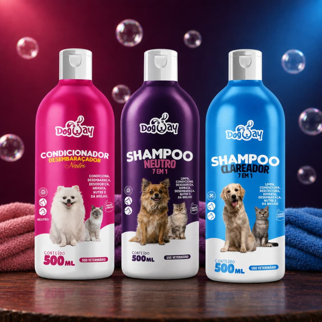 Shampoo para Cachorro e Gato Banho Pet Shop 500Ml Dog Way Vários Aromas