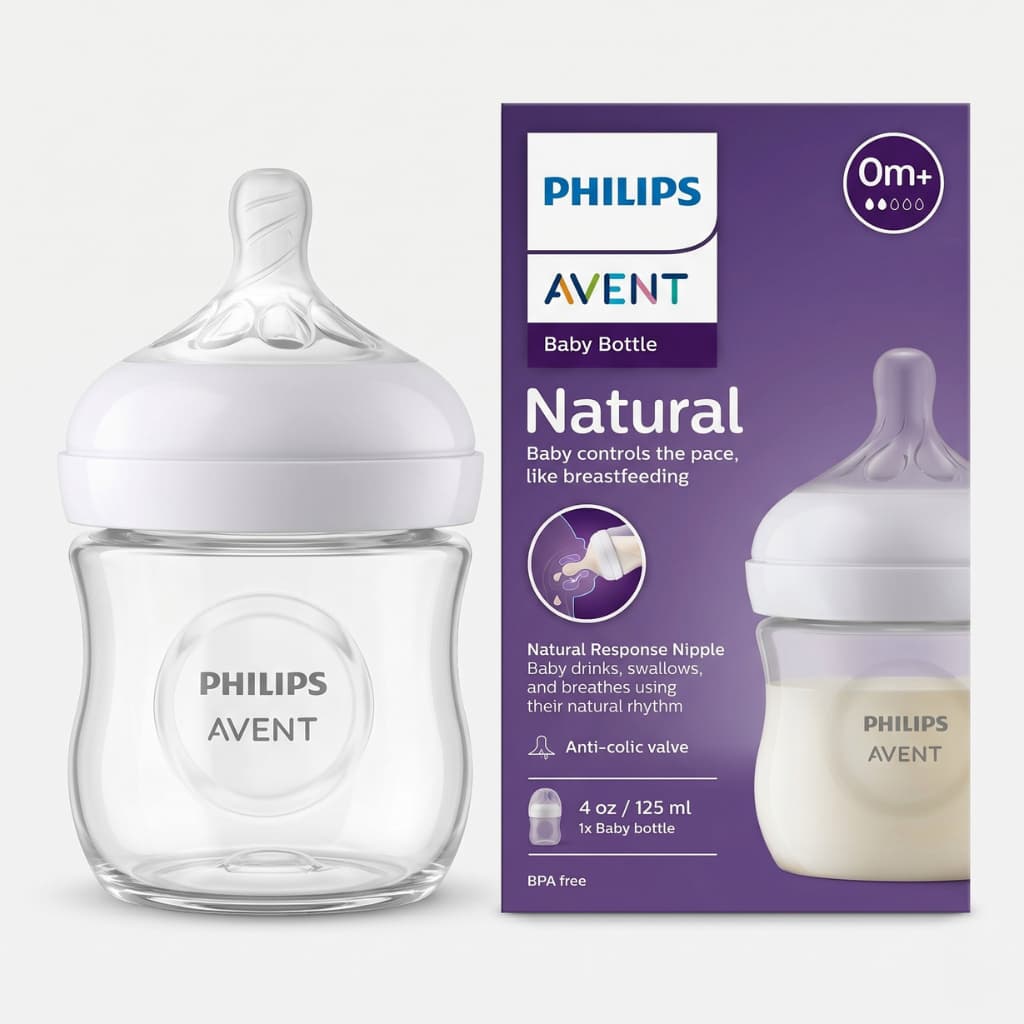 Mamadeira Pétala 3.0 125ml 0m+ Bico Silicone N°2 Rn Recém Nascido Transparente 0% BPA -  PHILIPS AVENT ORIGINAL