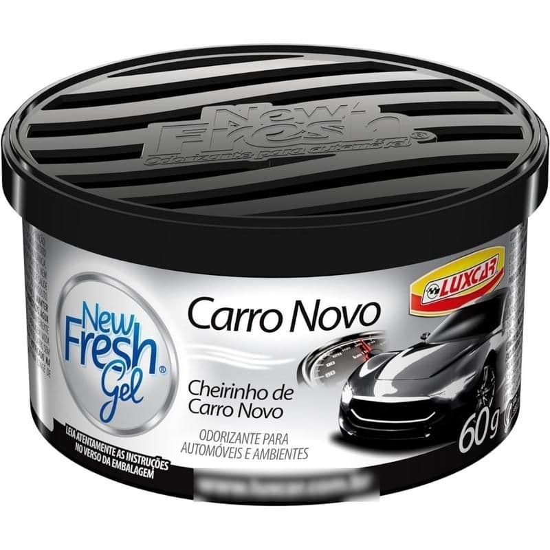 KIT 3 UNIDADES Cheirinho para carro LUXCAR - CARRO NOVO, 60g - aromatizante para carro
