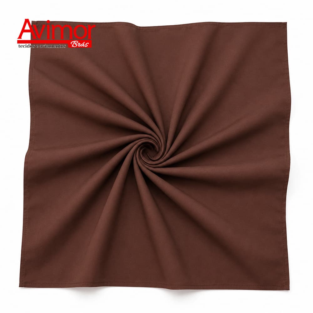 Tecido Tricoline Liso Marrom 100% Algodão Mesa Posta Bolsas Costura Pano Forrô