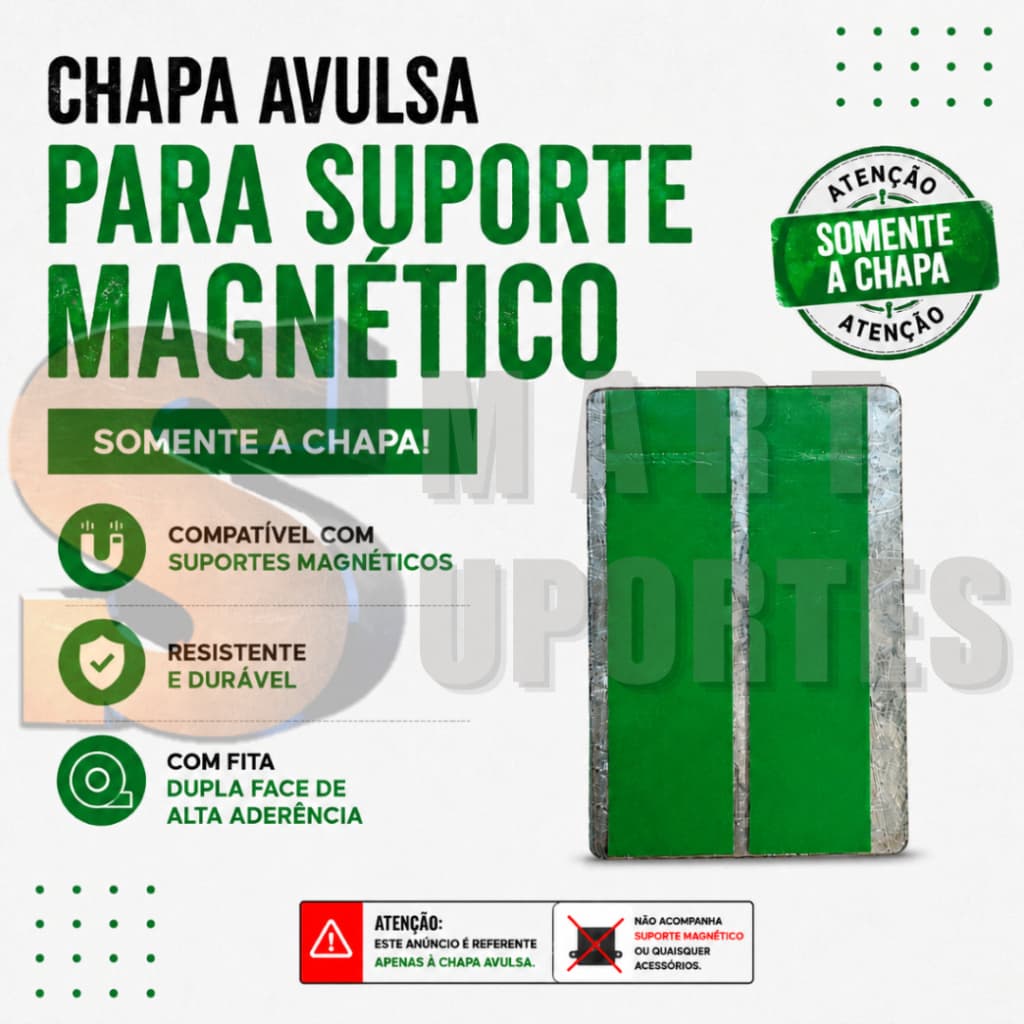 Chapa Para Suporte Magnético Celular Para Moto