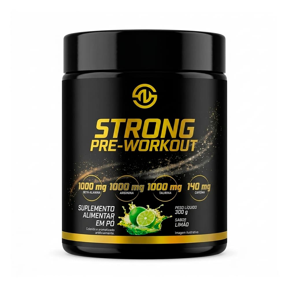 Pré-Treino Strong Pre-Workout 300g Suplemento Alimentar em Pó Strong Now Labs