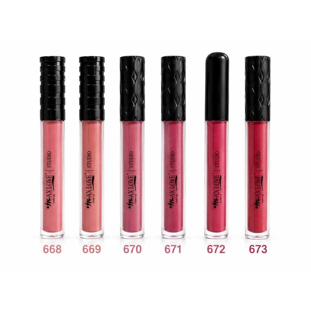 Batom Líquido Matte Maxlove Fixação de Longa Duração 30horas Nude Não Craquela - Escolha as Cores - 668 a 673