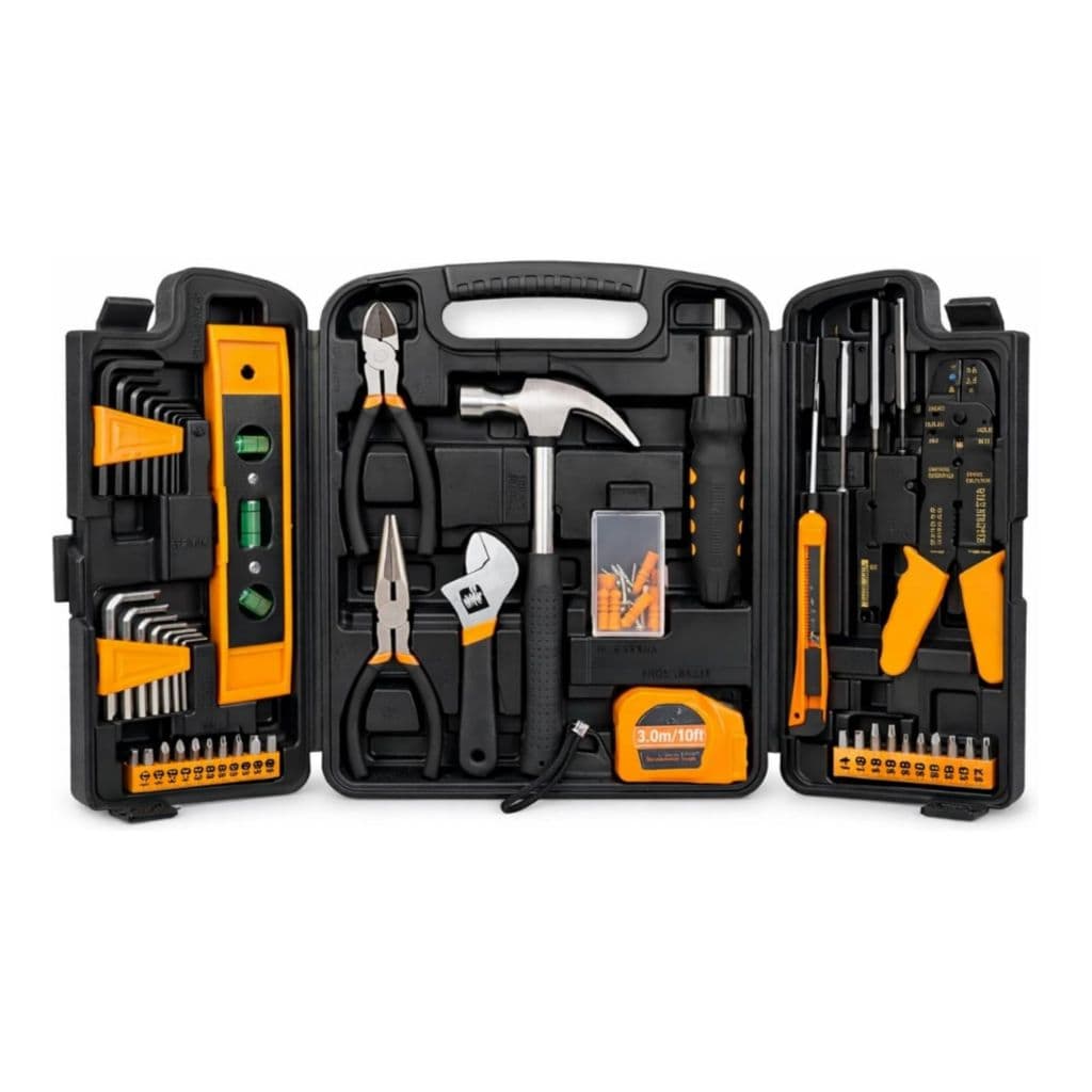 Kit Ferramentas 129 Peças Completo com Maleta Alicates Chaves Martelo