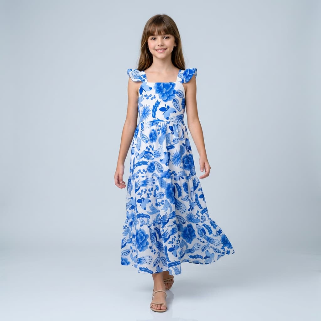 Vestido Menina Vestido Estampado Vestido Juvenil Vestido Floral Vestido Boho Vestido Infantil Vestido 3 Marias