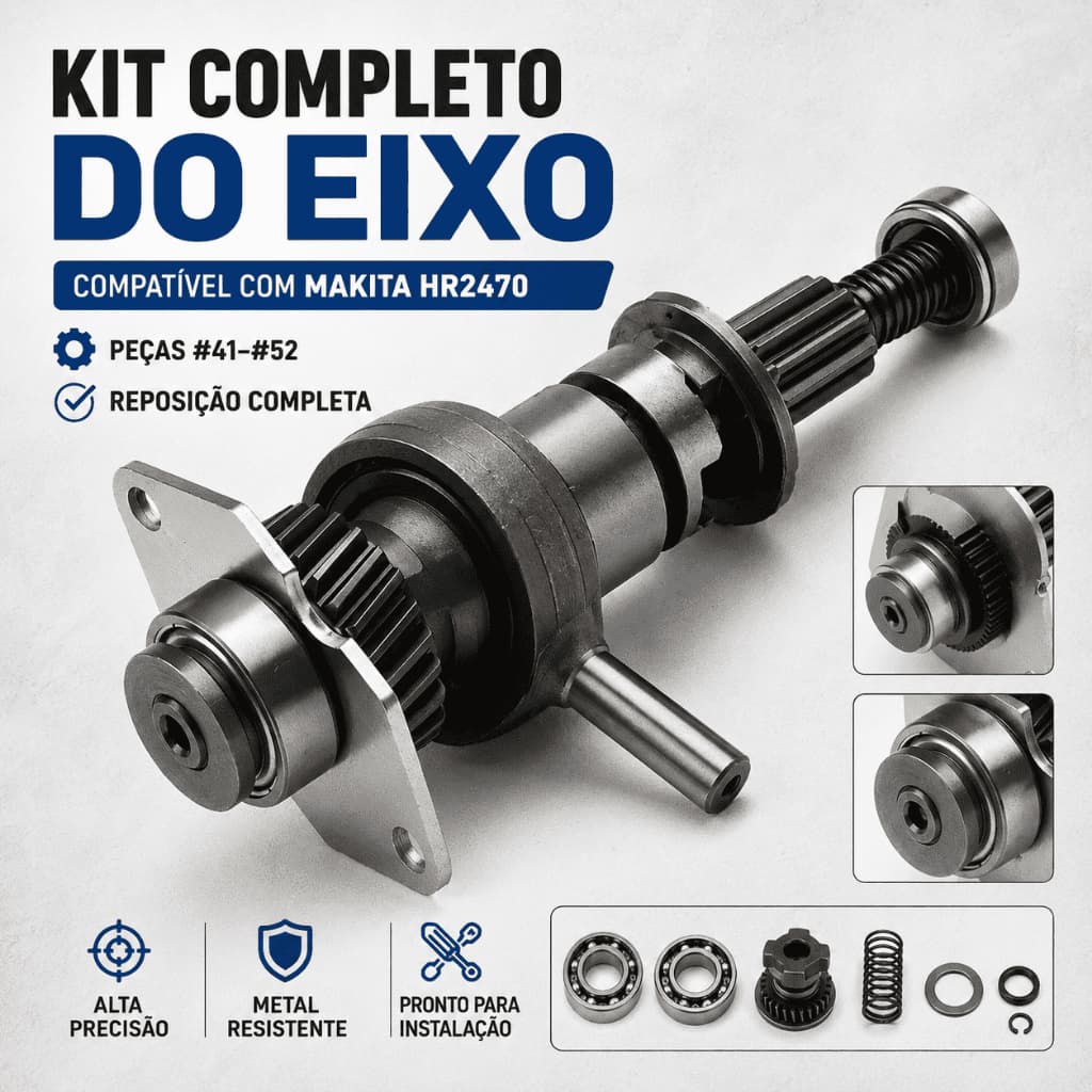 Kit Completo Eixo Peçasaplicável A Martelete Makita Hr2470