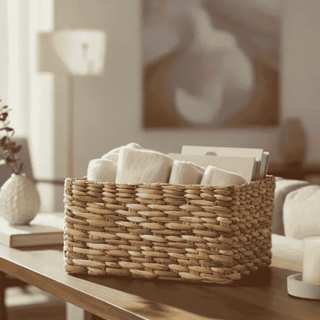 Kit Cesto Taboa Organizador Cozinha Escritório Banheiro Decorativo Casa Multiuso M