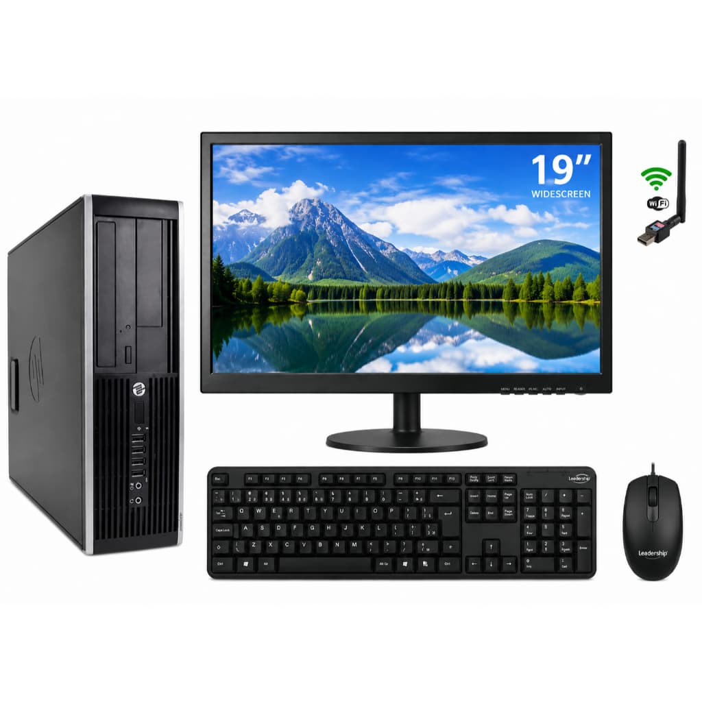 Computador Completo HP Intel i5 Com 8gb ram Ddr3 HD 500gb Sata Wifi Trabalho Estudo Tela 19" Wide