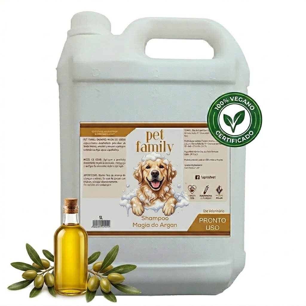 Shampoo Para Pet Cães e Gatos Pronto Uso Óleo de Argan