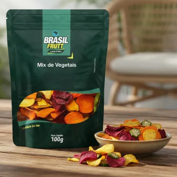 Snack Saudável Mix De Vegetais Brasil Frutt Pacote 100g