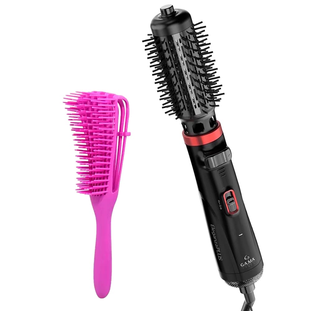 Escova Rotativa Gama Italy Profissional 1100w Ions Tourmaline Secadora Alisadora Ar Quente Frio Bivolt Acessórios