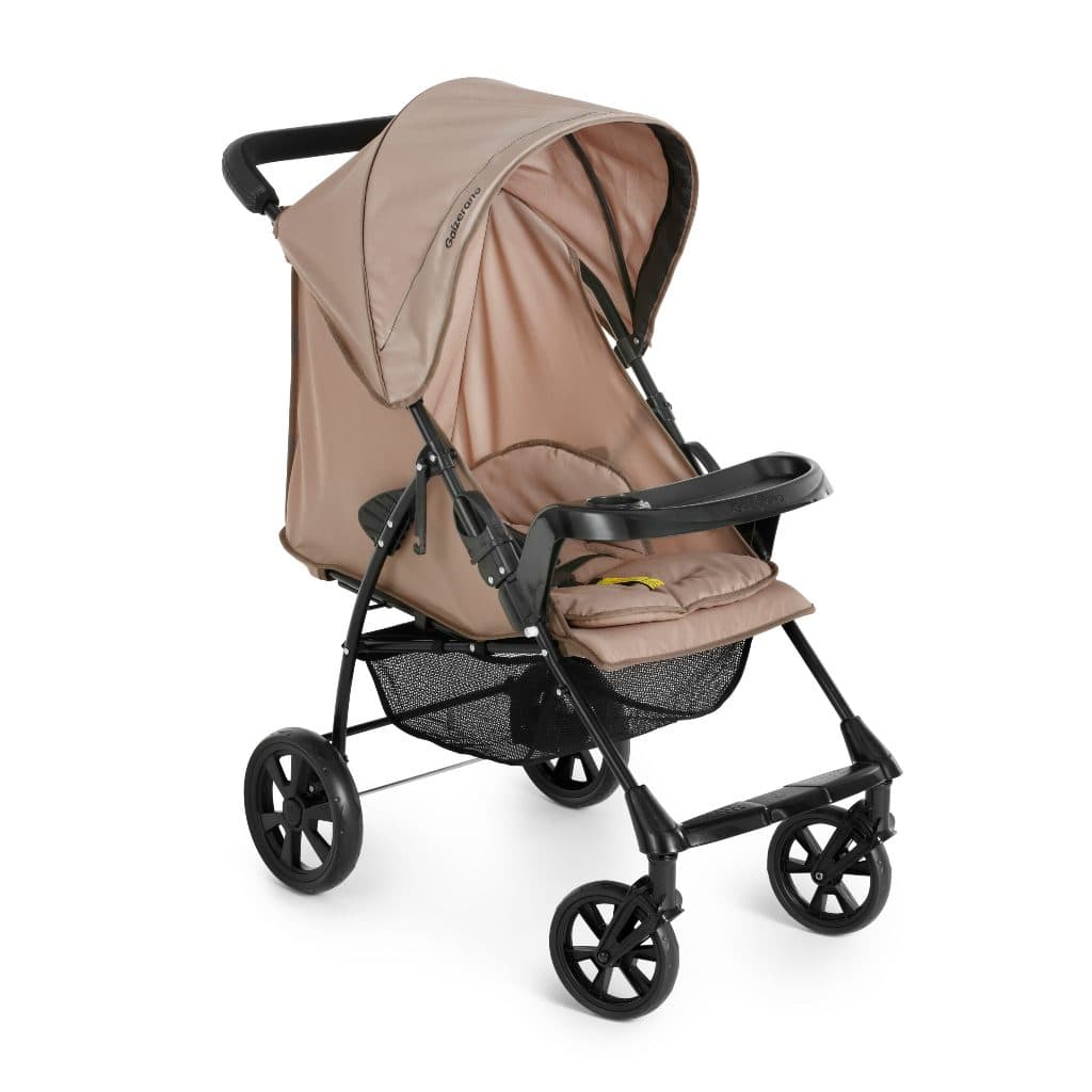 Carrinho De Bebê Galzerano Romano Toffee Até 22Kg Com Bandeja E Capota Retrátil