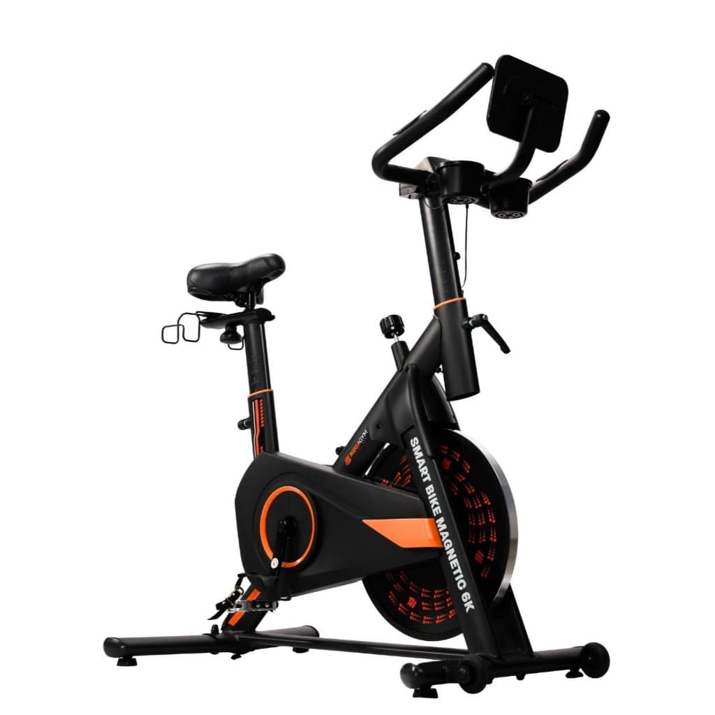 Bicicleta Spinning Magnética MegaGym Roda De Inércia De 6kg Ergométrica Suporta 160kg