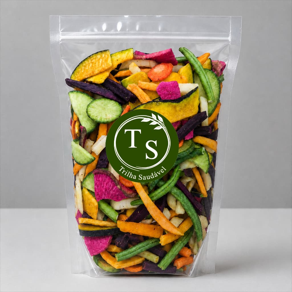 Mix de Vegetais Chips Crocantes Saudáveis e Saborosos