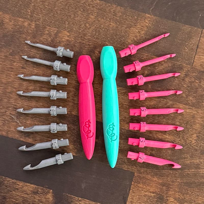Kit Agulhas de Crochê Intercambiáveis com Cabo Ergonômico | 16 Pontas para Amigurumi e Crochê