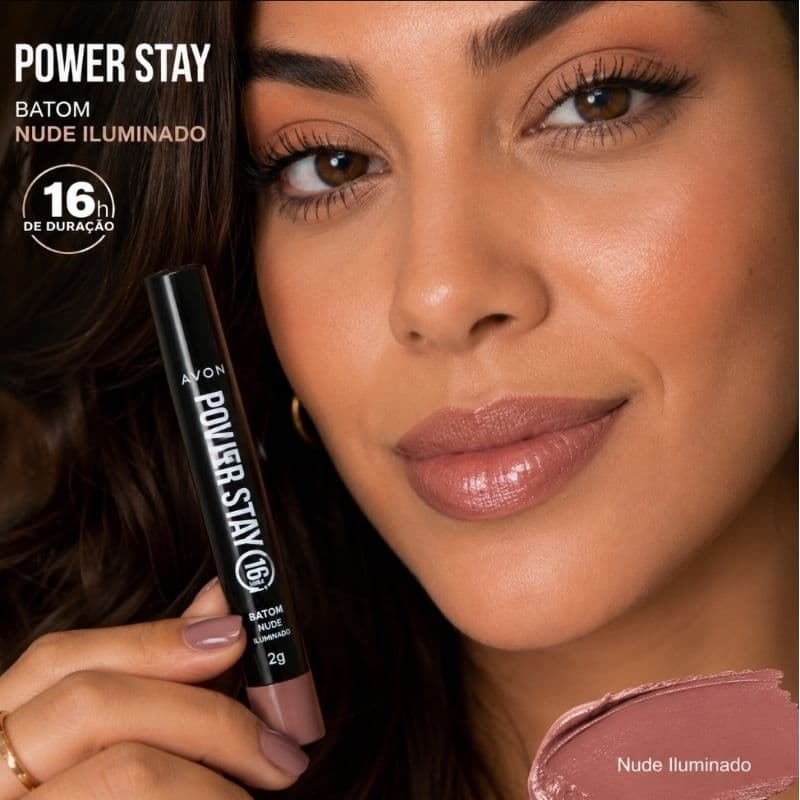 Batom Líquido Avon Power Stay Matte Glitter Effect – 7 ml