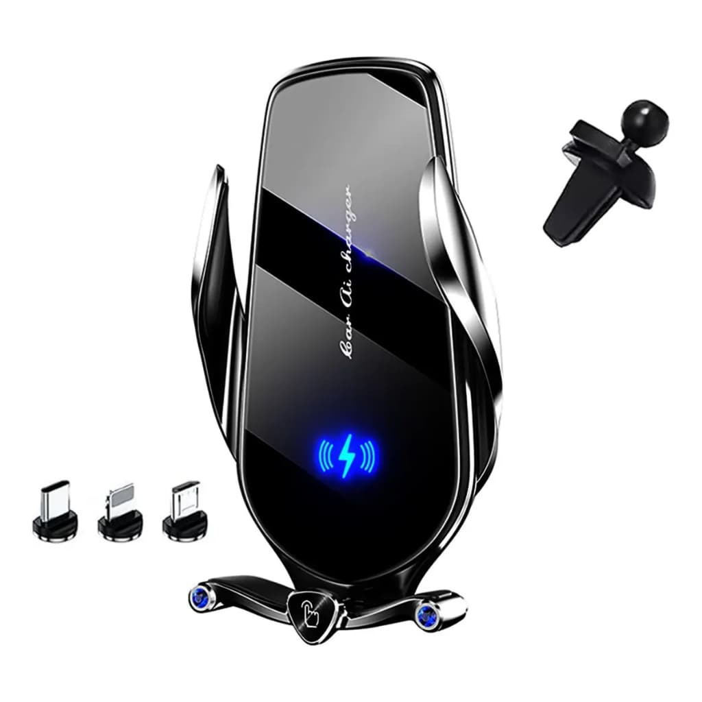 NOVO Suporte de Celular para Carro Inteligente com Carregamento Sem Fio de 15W