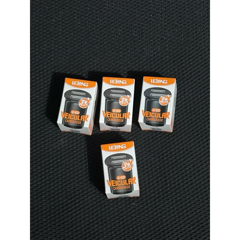 Carregador Veicular Lelong LE-533 Turbo 3.4A Duplo USB - Carregamento Rápido