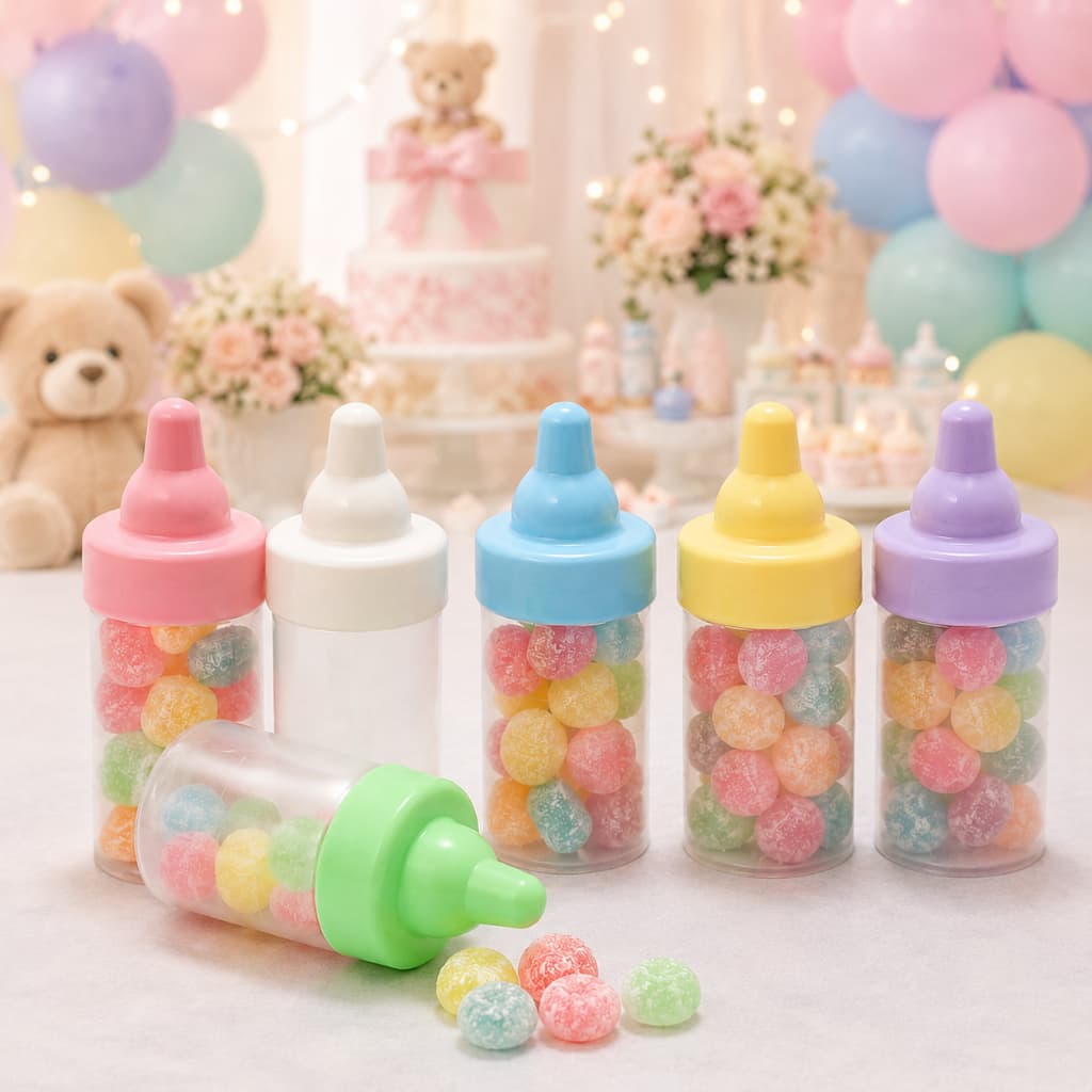Mamadeira Lembrancinha Chá de Bebê e Revelação Mini Mamadeira Plástica 60ml Festa Infantil