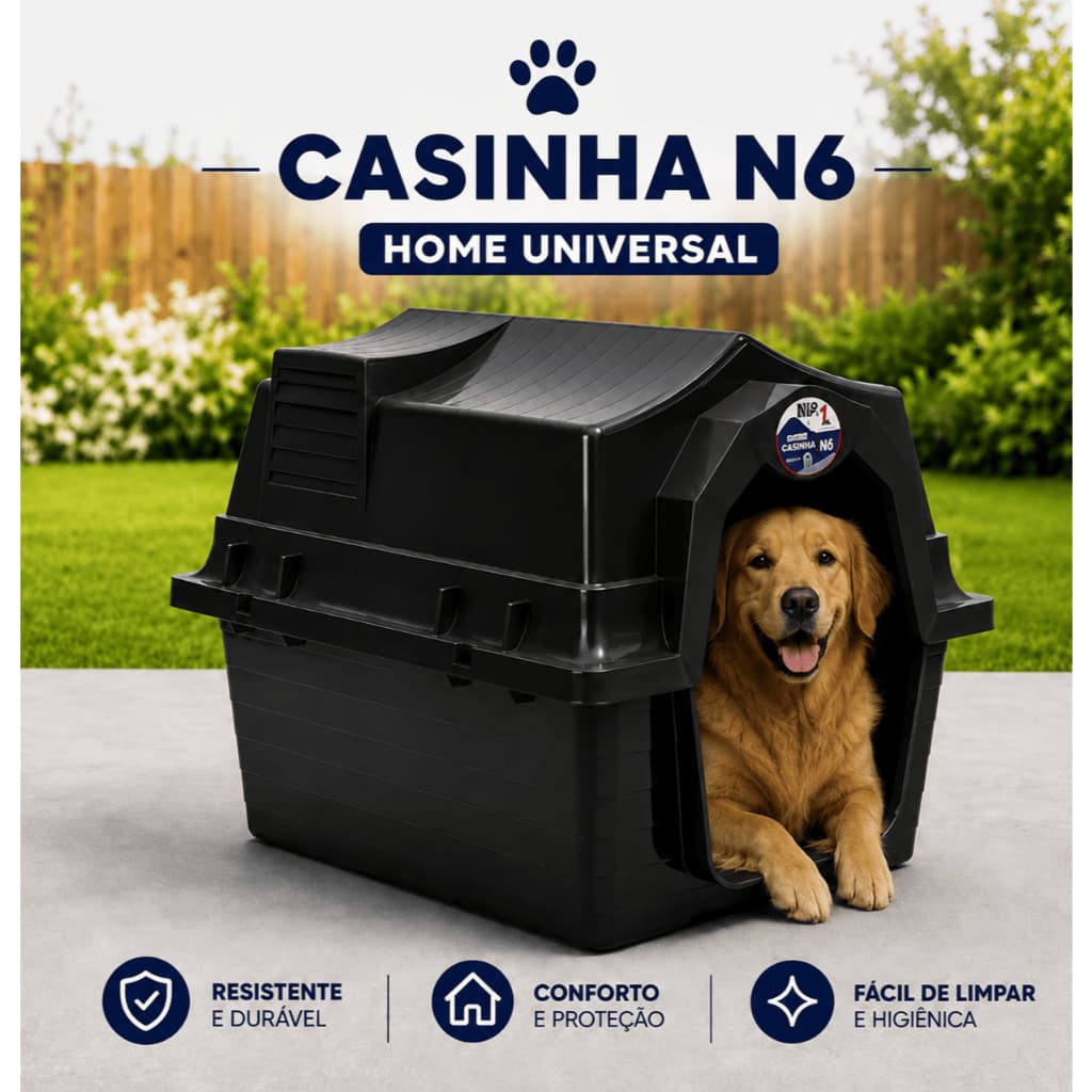Casinha Pet N6 Grande Cachorro Resistente com Proteção UV- Porte Médio