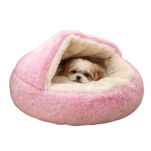 CAMA PET PLUSH TOCA NUVEM COBERTA FECHADA CAMINHA COM COBERTURA PELUCIADA CASINHA FORMATO DONUT IGLU