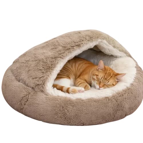 caminha PET PLUSH TOCA NUVEM COBERTA FECHADA CAMA COBERTURA PELUCIADA CASINHA FORMATO DONUT IGLU