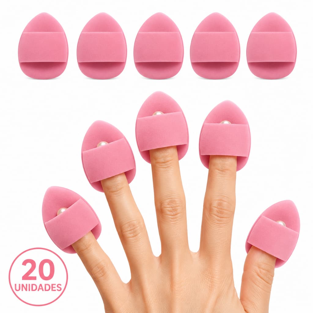 ANA1108 Conjunto 20Pçs Dedo Almofada Esponja Puff Conjunto Mini Tamanho Maquiagem Para Base Líquida
