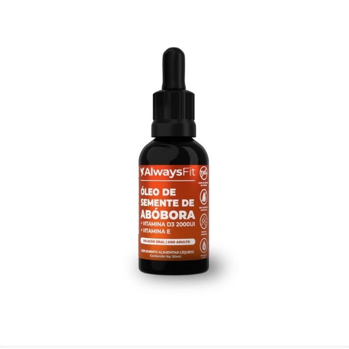 Óleo de Semente de Abóbora AlwaysFit  | Vitamina D3 + Vitamina E | 30ml