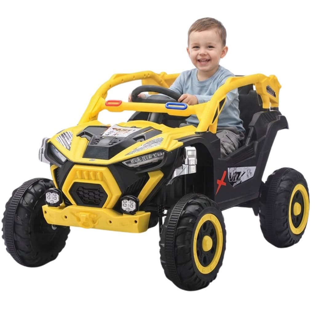Carro Elétrico Infantil Mini Jipe UTV Off Road Luz e Som Recarregável Controle Remoto Carrinho 12V
