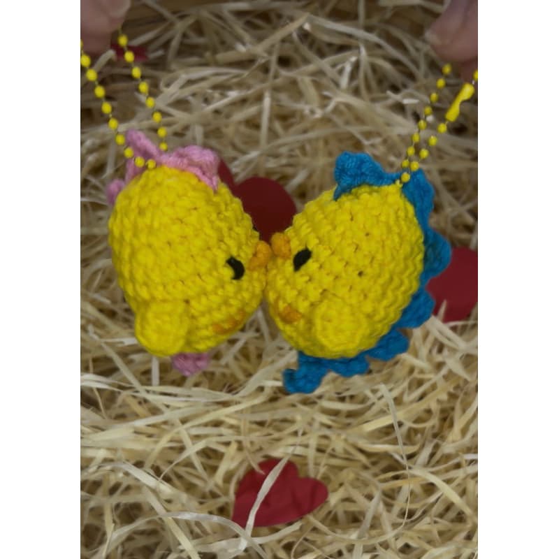 Kit Casal de Dinossauro Amigurumi Crochê Ele e Ela Chaveiro Presente Namorados