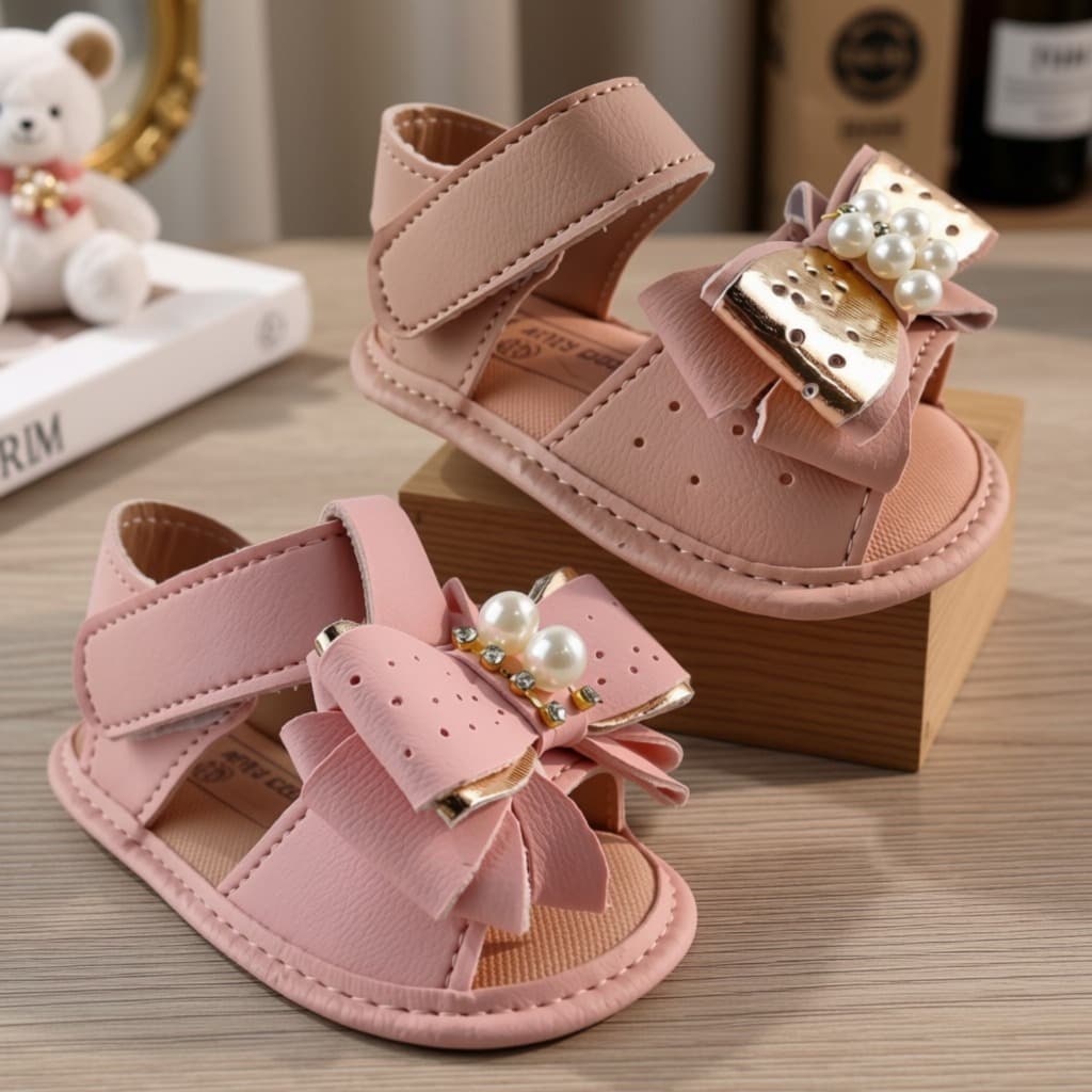 Kit 2 Pares Sandalinha Sapato Infantil Menina Bebê Recem Bebê Sola em EVA Leve Macia