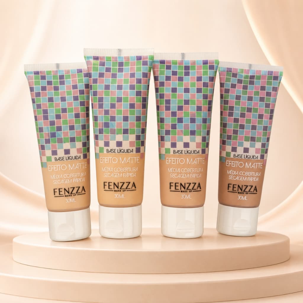 Base Líquida Matte Fenzza 30ml Cobertura Média Secagem Rápida