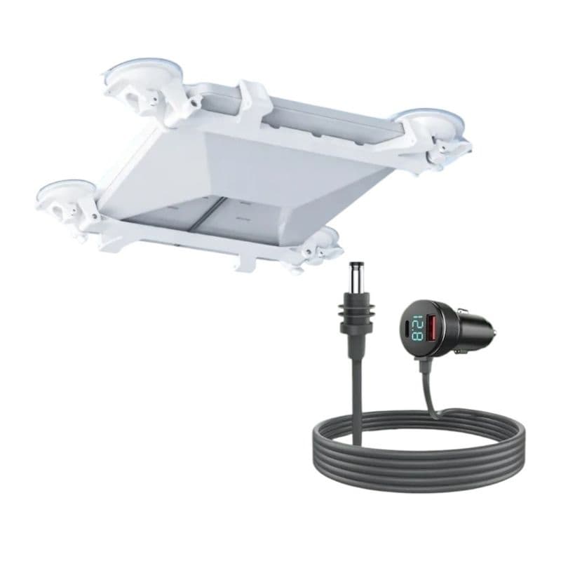 Kit Starlink Mini Suporte Ventosa+carregador Veicular 12v 2m