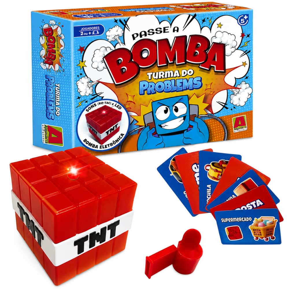 Passe a Bomba Turma do Problems  Jogo de Cartas Divertido para Família Desafios Criatividade